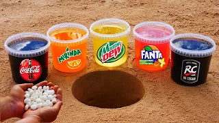 Coca Cola, Mtn Dew, Mirinda, RC Cola, Fanta vs Mentos Underground