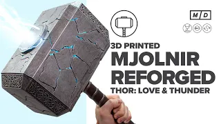 How to 3D Print Thor's Hammer, With Lights! 3D Printed Mjolnir From Thor Love & Thunder