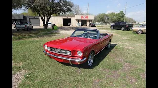 1966 Mustang Convertible Red Walk Around & Cold Start