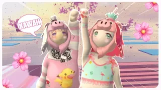 👉🏻2 CHICAS en el PARKOUR KAWAII MÁS DIFÍCIL de PLASTILINA 🌸😂