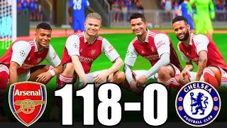 FIFA 23 | RONALDO, MESSI, MBAPPE, NEYMAR, ALLSTARS | Arsenal 118-0 Chelsea | UCL FINAL