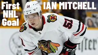 Ian Mitchell #51 (Chicago Blackhawks) first NHL goal Feb 11, 2021