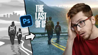Turn simple sketch into difficult The Last of Us poster in Photoshop