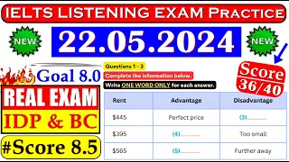 IELTS LISTENING PRACTICE TEST 2024 WITH ANSWERS | 22.05.2024