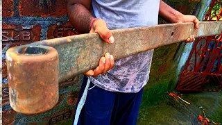 Knife Making - Forging a Super Sharp Nepali Kukri knife From Fat Spring