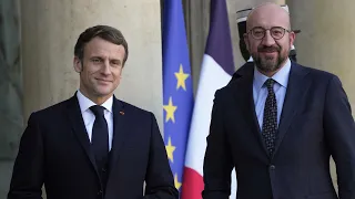 Conférence de presse conjointe de Charles Michel et Emmanuel Macron