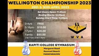 Wellington Champs Boxing Tournament -Saturday