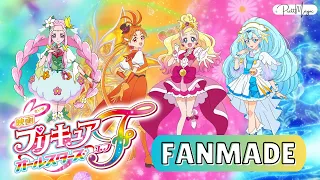 [1080p] Cure Flora, Cure Felice, Cure Ange & Cure Wing Transformation (Precure All Stars F)