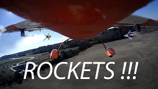 Airborne RC rocket launch