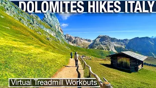 Dolomites Walking Tour - Beautiful Mountain Scenery in Italy - Virtual Treadmill Walk- City Walks 4K