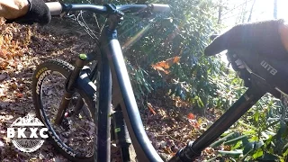 Mountain Biking the Black Mountain trail in Pisgah National Forest near Asheville, North Carolina