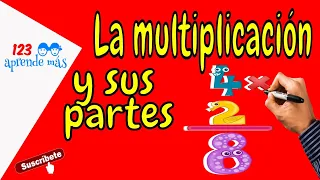 PARTES de la MULTIPLICACIÓN para niños de primaria.  3️⃣ ❌ 2️⃣