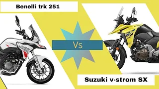 2022 🔥Benelli TRK 251 vs 🔥Suzuki v-strom SX  price mileage top speed #suzuki  #rkbikecompare