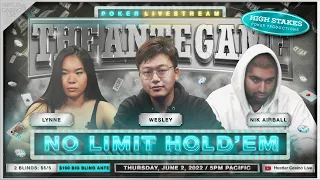 Lynne, Wesley, Nik Airball, LG & Mike X - BIG ACTION $5/5/100 ANTE GAME!! Commentary by RaverPoker