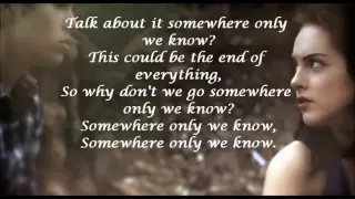 Somewhere Only We Know lyrics, Max Schneider and Elizabeth Gillies