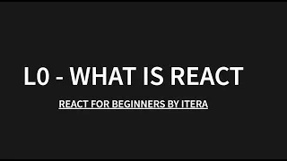 Вступ до React - перша лекція з курсу Реакт для початківців від Itera та Vitalii Ruban