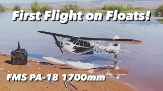 FMS Super Cub on Floats! Let’s try not to swim