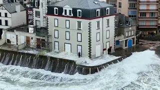 Grande marée à Saint-Malo - Drone Bretagne France