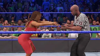 WWE2k22:  For the First Time WWE Reporter Kayla Braxton Vs. Referee Wrestling Match  😂😂😂