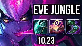 EVELYNN vs KHA'ZIX (JUNGLE) | 23/2/5, 68% winrate, Legendary | KR Master | v10.23