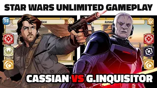 Cassian Andor Cunning VS Grand Inquisitor Cunning - Star Wars Unlimited Gameplay! SWU TCG FFG