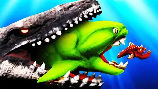 WORLD'S BIGGEST PREHISTORIC SHARK vs EVERY FISH