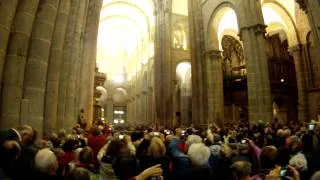 Inside Cathedral Santiago de Compostela: Botafumeiro