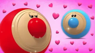 WonderBalls Valentine's Day Special | Fun Colors with SQUISHY | Cartoon Candy