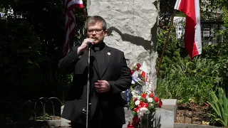 REV. EMIL PARAFINIUK FROM DIOCESE OF BROOKLYN - speaking at a rally against Polish-American Hate