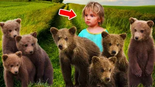 Little Girl Saved Bear Cubs from the Wolves. You Won't Believe How They Repaid Her!