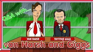 👹Louis van Gaal and Ryan Giggs Q&A👹 Parody by 442oons Football Cartoon