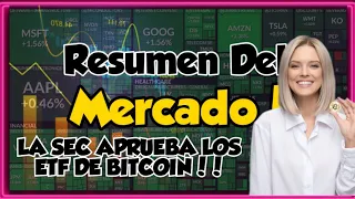 La SEC Aprueba Los ETFs Al Contado de BITCOIN! Mercados Cierran en Verde Antes de Datos de INFLACIÓN