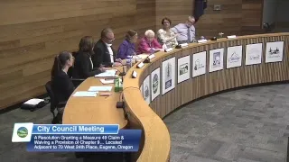 Eugene City Council Meeting: September 24, 2018