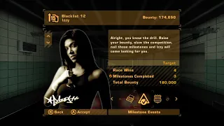 Need For Speed Most Wanted Xbox 360 milestones and races for Izzy