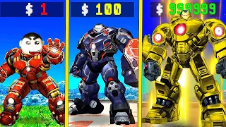 Franklin & Shinchan Became Normal Ironman to $1 HULKBUSTER  to $1,000,000,000 in GTA 5 !