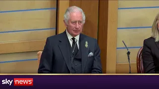 King Charles receives a motion of condolence at the Scottish Parliament