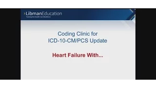 ICD-10 Coding Clinic Update: Heart Failure With …