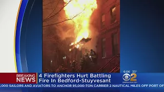 4 Firefighters Hurt Battling Brooklyn Fire