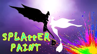 Toothless and Light Fury Dance | Splatter Paint Techniques