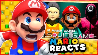 Mario REACTS To SMG4: If Mario Was In.... SQUID GAME!