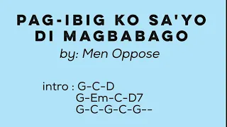 Pag-ibig ko sa'yo di magbabago - lyrics with chords