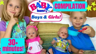 🌺Baby Born Doll Compilation! Adventures With Baby Born Twins: Emma & Ethan + Skye & Caden!