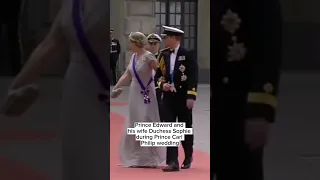 Prince Edward & his wife Sophie the duke and duchess of Edinburgh during Prince Carl Philip wedding
