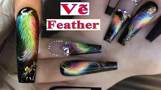 Feather Nail Art For Beginner - Cách Lông Vũ Nhỏ Mịn