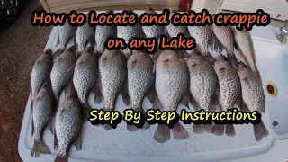 How to Locate and catch crappie on any lake/ Step by step instruction on finding crappie