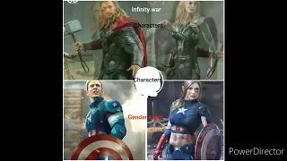 Avengers Infinity war Characters (Gender Swap) with different types and thinking 👌😁😂🤣