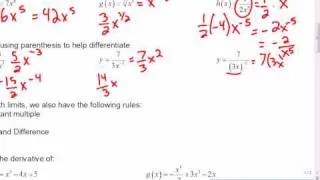 Mr Joyce - AP Calculus Differentiation Rules I