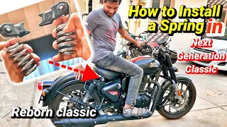 How To INSTALL RIDER SEAT SPRING In Reborn Next Generation CLASSIC 350, In Detail Fitting Step 2023