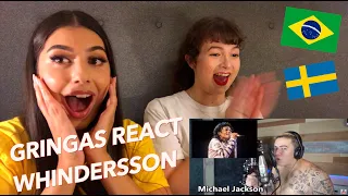 GRINGAS REAGINDO A WHINDERSSON NUNES IMITANDO CANTORES INTERNACIONAS! MUITO ENGRAÇADO!!!