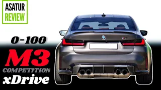 ⏱ 0-100 BMW M3 xDrive G80 Competition / разгон 0-100 БМВ М3 Компетишн 2022 dragy